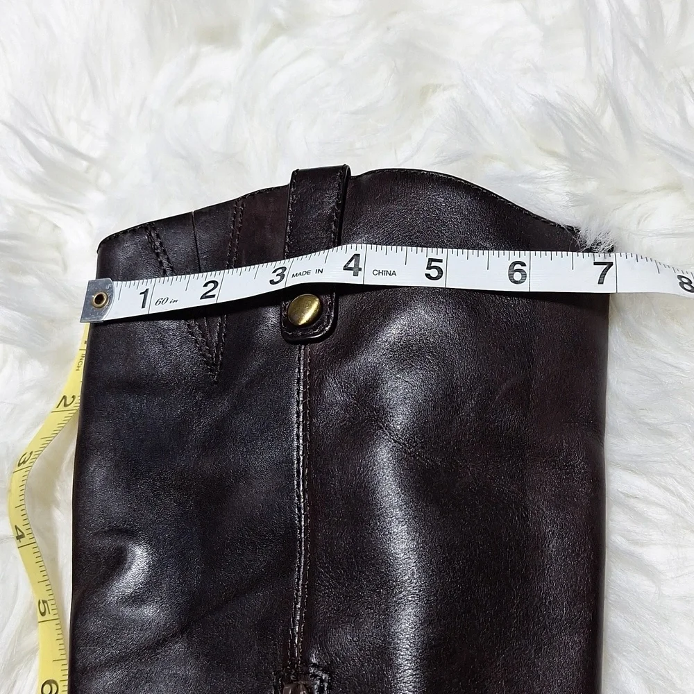 NWT Elegant Brown Leather INC Knee-High Boots 6M Riding Boots